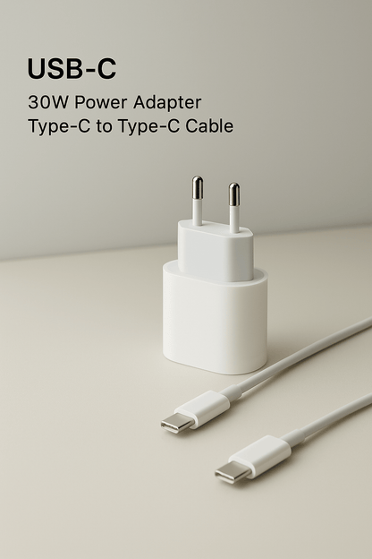 סט מטען וכבל טעינה 30W טייפ סי - audiox